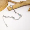 Charm Bracelets Moonstone Fashionable Hand Accessory Chain Bracelest Alloy Material F19D