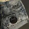 Vrouwen Shorts Zomerkleding Anime Graffiti Denim Voor Vrouwen 2023 Pittig Meisje Vintage Lage Taille Verontruste Broek 230802