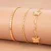 Anklets Personalized Simple Sweet Butterfly Anklet Female Fashion Tassel Angel Pendant Foot Jewelry