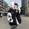 Giacche da uomo giacca con cappuccio cardigan in puro cotone primavera e autunno in uniforme da baseball abbigliamento uomo tasca a contrasto di colore kpop 230803