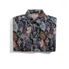 Giacche da uomo Bandana Print Camicia Giacca Uomo Autunno Cappotto spesso per uomo Abbigliamento vintage Harajuku Manica lunga Girocollo Abbigliamento 2023