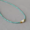 Choker LONDANY Necklace French Small Crowd Literature And Art Retro Turquoise Irregular Baroque Natural Pearl Beaded