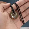 Pendant Necklaces Round Large Hole Bead Charming Natural Stone Necklace Aura Crystal Agate Lazurite Jewelry Accessories Gift For Women