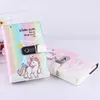 Notepads A5 Cute Unicorn Girl Diary Notebook Thicken Password with Code Lock Refillable Planner Organizer Kawaii Stationery Gift 230803