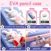 Pencil Bags 3D Case with Password Lock Kawaii Large Capacity EVA Cartoon Waterproof Cover School Bag Supplies Stationery Gift 230802