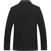 Heren Jassen Mannen Kasjmier Wollen Jassen Business Casual Revers Hoge Kwaliteit Mannelijke Lente Herfst Zwarte Kleding 4XL