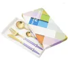 Set di stoviglie Set di posate per coltelli e forchette per uso domestico in acciaio inossidabile 304 semplice oro viola