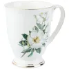 Бокал для винного костяного фарфора кружка цветочного кофе латте капучино чай чай пить чашки подарки керамика (350 мл)