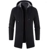 Hommes Vestes Hommes À Capuche Épais Polaire À Manches Longues Manteau Hiver Hommes Chaud Hoodies Manteaux Veste Outwear Trench