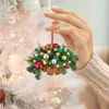 Christmas Wooden Ornament Flower Basket Hanging Pendant Xmas Tree Fireplace Home Decoration