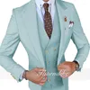 Men's Suits Thorndike 2023 Custom Light Purple Yellow Button Point Lapel Suit Groom Tuxedo Groomsmen Party 3 Piece