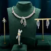 Collier boucles d'oreilles ensemble INJEWELIFE bijoux en zircone cubique de luxe pour les femmes mariage fiançailles fête Dudai afrique nigéria bijoux en cristal