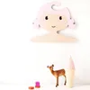 Hangers Cute Cartoon Hanger Children Solid Wood Girl Create Clothing Decoration Home Crafts Long Hair Pink Short Black