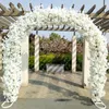 Décoration de fête centres de table de mariage blanc haut de gamme fleurs de cerisier avec ensemble de porte en arc de cadre pour les accessoires de tir de vacances