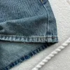 Correcte versie 23 lente nieuwe zijletter hoge taille slanke jeans met rechte pijpen voor dames