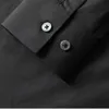 Camicie da uomo in cotone Minglu Camicie eleganti da uomo da uomo casual slim fit a maniche lunghe con ricamo reale di lusso a maniche lunghe