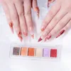 Nail Glitter HNDO 6 i 1 Rose Manor Solid Mirror Chrome Powder Case for Art Decoration Manicure Design Pigment Dust 230802