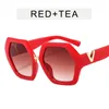 Солнцезащитные очки мода с большим кадром шестнадцатеричная женщина 2023 Дизайнерские негабаритные очки мужчины квадратные солнцезащитные бокалы