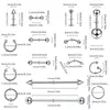 Labret lèvres Piercing bijoux 150 PC acier corps Lot en vrac nez anneau langue barre sourcil ensemble fer à cheval Pack 230802