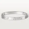 Realfine888 3A Catier50 Love Hochzeitsarmbänder Ikonischer Schmuck Luxusdesigner für Frau mit Box 1-3 10-12 Größe 1619