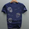 メンズTシャツseveyfan teeヒップホップラインストーンスカルレター印刷ドリルティーティーズメンズダイモンドトラックTシャツ男性女性のためのTシャツ