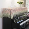 Dust Cover Elegant piano covers Embroidery lace piano cover European TV cabinet towel dustproof towel stool cover cloth korean bench cover R230803