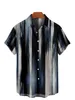 القمصان غير الرسمية للرجال 5XL هاواي قميص الرجال ملون مخطط كاميسا القمصان قصيرة الأكمام للرجال قميص قميص كبير الحجم من الرجال 230804
