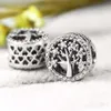 2023 New S925 Sterling Silver Life Tree Loose Beads European and American Fashion Beaded Bracelet Necklace Accessories