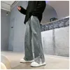 Pantaloni da uomo 2023 Primavera Estate High Street Fashion Hip Hop Gamba dritta Coreano Pantaloni larghi da uomo con ricamo lettera 230804