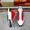 Italy designers Men casual shoes leather low top sneaker Trail Farbe Leder Sneakers outdoor lace up trainers outdoor sports rubber sole with box EU38-46