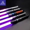 Светодиодные мечи, TXQSaber Lightber Neo Pixel Heavy Dueling RGB Лазерный мех металлический рукояток гладкие качание бластер Бластер Косплей джедаи светящиеся детские игрушки 230803