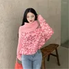 Suéteres de mujer 2023 suéter de lana suelto sin tirantes Lazy Retro Sexy Irregular Pullover mujer Otoño/Invierno