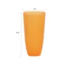 Bicchieri da vino 700ML Bicchiere di plastica quadrato arancione Bicchieri per acqua potabile riutilizzabili infrangibili Bicchieri per feste e alti