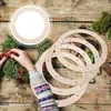 Dekorativa blommor 6 PCS kransram Cirkelbakgrund Stativ Trähantverk som gör runda formverktygsramar DIY -ringar Flower Hoops