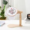 Chinese Style Products Wooden Embroidery Hoop Stand DIY Adjustable Needlework Desktop Holder Wood Support for Cross Stitch(Without