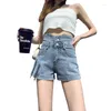 Vrouwen Jeans Denim Shorts Jean Hoge Taille Rits A-lijn Broek Oversized Brede Sexy Harajuku Mode Vrouw Kleding Zomer Dames Y2k