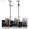 Trekking Poles Double Handlapsible Telescopic Cane Folding Crutch LED Lightweight Safety Hiking Walking Stick Gifts for The Elder Parents HKD230804