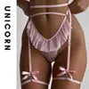 Nieuwe Hot Veren Bh Lingerie Set Strings Sexy Porno Ondergoed Vrouwen Body Ruches Lace Sissy Erotische Outfits Fairy Intieme