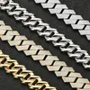 Mens Gold Chain 20mm Wide 3 Rows Of Jewelry Iced Moissanite Diamond Hip Hop Choker Necklace Moissanite Mens Chain Cuban Gold Necklace Bracelet Link Free Shipping
