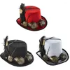 Boinas X6HE Steampunk Traveler Hat Cartolas Masculinas com Óculos Acessórios para Festas de Halloween