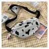 Waist Bags woman chest bag Korea INS cow canvas small messenger Japanese Harajuku style wild girl cute student Female pockets 230804