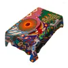 Nappe Traditionnelle Et Innovations Image Aux Couleurs Vives De Huichol Folk Art Mystical Vision Rectangle Nappe Par Ho Me Lili