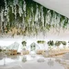 Decorative Flowers 12pcs Artificial Wisteria Silk Garland Ratta Extra Long Thick Vine Hanging For Home Event Party Wedding Decor