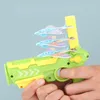 Gun Toys Airplane Launcher Bubble Catapult with 6 Small Plane Toy Funny Airplane Toys for Kids Plane Catapult Gun Shooting Game Gift 230803