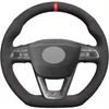 Coprivolante per auto con indicatore rosso in pelle scamosciata nera per Seat Leon Cupra R Leon ST Cupra Ateca Ateca FR234G