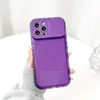 Solidny kolor Flip Makeup Mirror Design Design na iPhone 14 13 12 Pro Max Transparent Soft TPU Case Prezent Girls