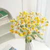 Dekoratif Çiçekler Sahte Çiçek Şubesi Bitkisi Yapay Narsus Yüzsüz sulama gerçekçi Diy plastik masa dekorasyon evi