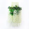 Decorative Flowers 12pcs Artificial Wisteria Silk Garland Ratta Extra Long Thick Vine Hanging For Home Event Party Wedding Decor