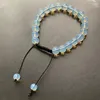 Strand White Opalite Stone Bracelet Thérapeutique Énergie Guérison 8mm Reiki Cristaux Adjustale 1pc