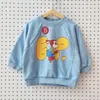 Conjuntos de roupas coreano bebê moletom Bebe marca dos desenhos animados impresso bonito criança menina menino camisolas manga comprida camiseta crianças leggings roupas 230803